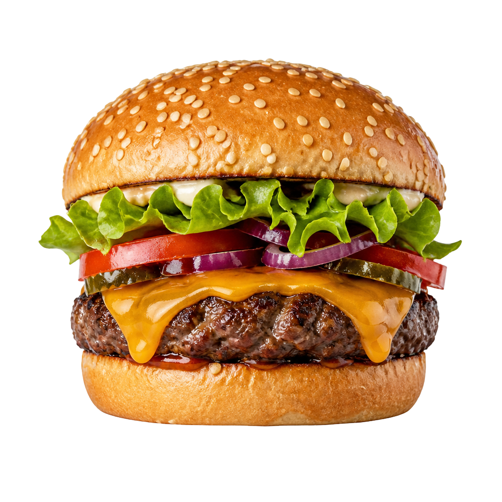 Signature gourmet cheeseburger delivered by ORLO